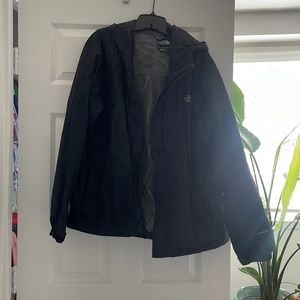 Black North Face Raincoat